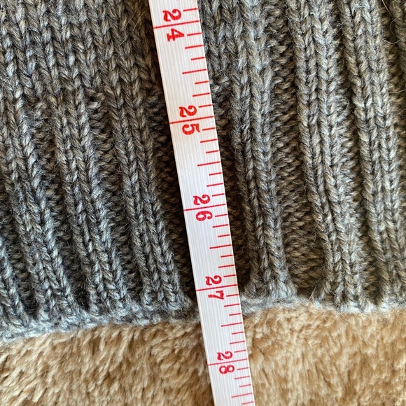 Joe Chunky Grey Sweater with Cowl Neck/Turtleneck and 3/4 Bell Sleeves, Size S - Picture 8 of 10